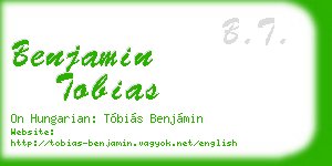 benjamin tobias business card